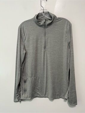 Vuori Ease Performance Half Zip Pullover Sweatshirt Gray Fits Like Medium